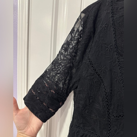 Free People | Free People Mountain Laurel Lace Crochet Dress | Size: 8 Black - Picture 8 of 15